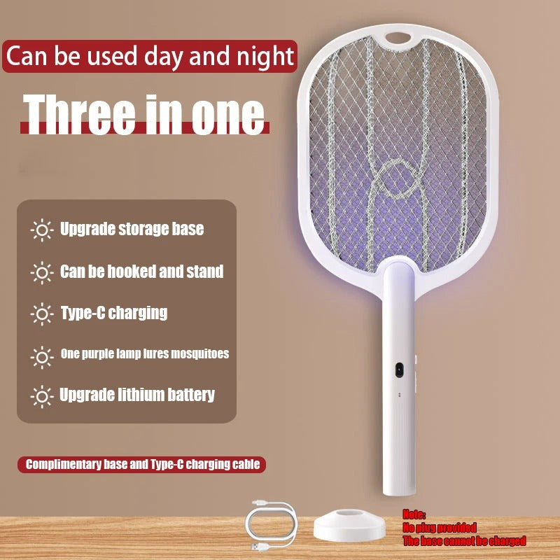 Rechargeable electric fly swatter