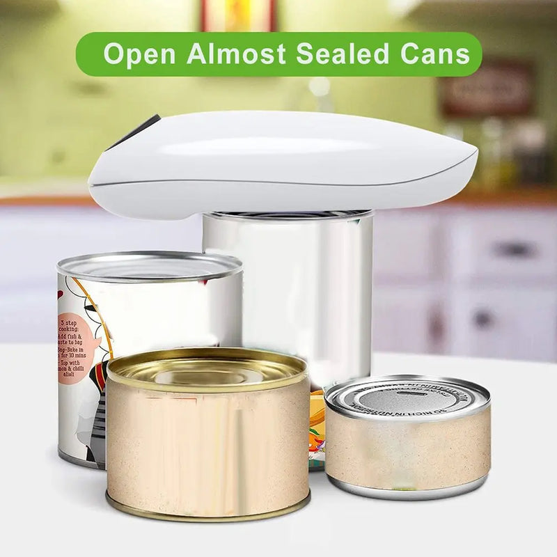 Electric Can Opener with Automatic Smooth-Edge Design