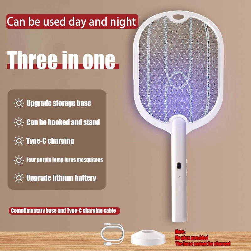 Rechargeable electric fly swatter